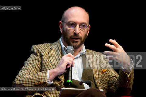 Roma, Auditorium Parco della Musica 17 03 2013.Libri come. Festa del Libro e della Lettura .Premi Strega si incontrano: .Alessandro Piperno e Walter Siti vincitori del Premio Strega 2012 e 2013 si incontrano in un dialogo che anticipa di 4 mesi prima la vittoria di Walter Siti del 2013. ©Riccardo Musacchio & Flavio Ianniello/Rosebud2