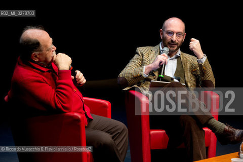 Roma, Auditorium Parco della Musica 17 03 2013.Libri come. Festa del Libro e della Lettura .Premi Strega si incontrano: .Alessandro Piperno e Walter Siti vincitori del Premio Strega 2012 e 2013 si incontrano in un dialogo che anticipa di 4 mesi prima la vittoria di Walter Siti del 2013. ©Riccardo Musacchio & Flavio Ianniello/Rosebud2