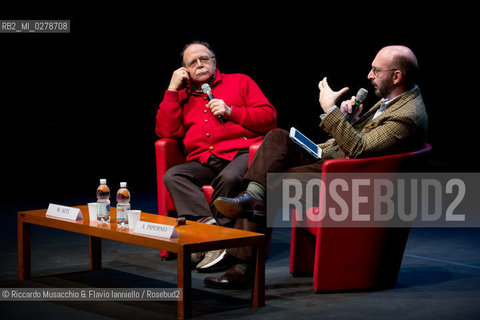 Roma, Auditorium Parco della Musica 17 03 2013.Libri come. Festa del Libro e della Lettura .Premi Strega si incontrano: .Alessandro Piperno e Walter Siti vincitori del Premio Strega 2012 e 2013 si incontrano in un dialogo che anticipa di 4 mesi prima la vittoria di Walter Siti del 2013. ©Riccardo Musacchio & Flavio Ianniello/Rosebud2