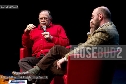 Roma, Auditorium Parco della Musica 17 03 2013.Libri come. Festa del Libro e della Lettura .Premi Strega si incontrano: .Alessandro Piperno e Walter Siti vincitori del Premio Strega 2012 e 2013 si incontrano in un dialogo che anticipa di 4 mesi prima la vittoria di Walter Siti del 2013. ©Riccardo Musacchio & Flavio Ianniello/Rosebud2