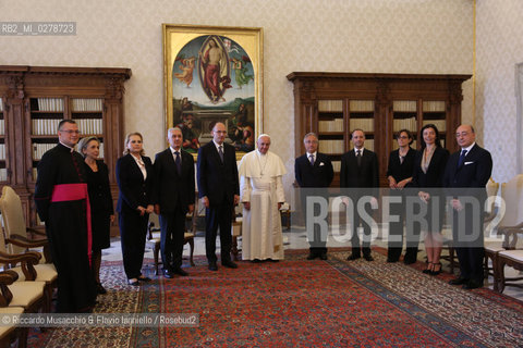 Città del Vaticano, Biblioteca Jul 04 2012.The Holy Father Papa Francesco meet Italian Premier Enrico Letta.. ©Riccardo Musacchio & Flavio Ianniello/Rosebud2