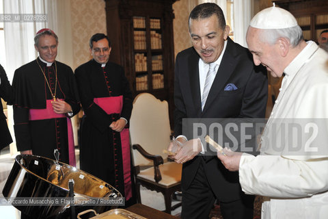 Città del Vaticano, Biblioteca Jul 04 2012.Pope Francesco meets  George Maxwell Richards president of Trinidada and Tobagos repubblic.. ©Riccardo Musacchio & Flavio Ianniello/Rosebud2