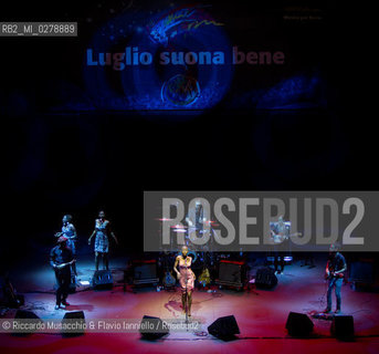 Rome, Auditorium Music Park Jul 14 2013.Malian singer, songwriter and guitarist Rokia Traoré in concert: Beautiful Africa. ©Riccardo Musacchio & Flavio Ianniello/Rosebud2