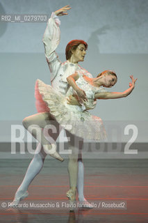 Roma, Auditorium Parco della Musica 28 07 2013.Tributo a Rudolf Nureyev Il mito e la passione .Gala Internazionale di danza..Nella foto: Evgenia Obratsova e Denis Rodkin (Teatro Bolshoi di Mosca). ©Riccardo Musacchio & Flavio Ianniello/Rosebud2
