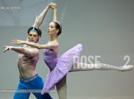 Roma, Auditorium Parco della Musica 28 07 2013.Tributo a Rudolf Nureyev Il mito e la passione .Gala Internazionale di danza..Nella foto: Maria Shirinkina e Vladimir Shklyarov (Balletto del Mariinsky-Kirov di San Pietroburgo. ©Riccardo Musacchio & Flavio Ianniello/Rosebud2