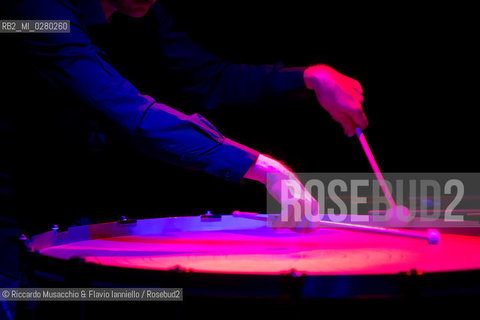 Roma, Auditorium Parco della Musica 20 06 2013.Chant de la Matiére.Performance per Feed-Drum, SkinAct e Multi-percussioni.Interprete Philippe Spiesser. ©Riccardo Musacchio & Flavio Ianniello/Rosebud2