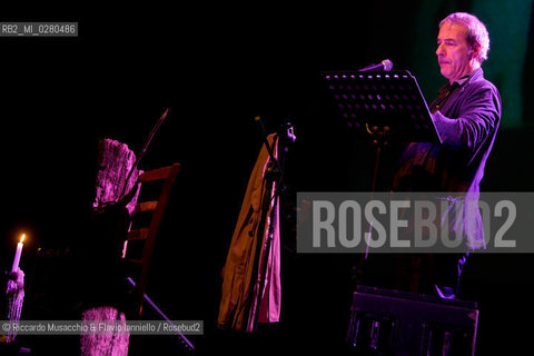 Roma, Auditorium Parco della Musica 18 04 2013.Patti Smith My Festival .David Riondino Pinocchio di sabbia .voce recitante David Riondino  .disegni e animazioni su sabbia Massimo Ottoni  .musiche Matteo Scaioli . ©Riccardo Musacchio & Flavio Ianniello/Rosebud2