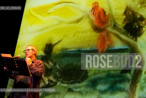 Roma, Auditorium Parco della Musica 18 04 2013.Patti Smith My Festival .David Riondino Pinocchio di sabbia .voce recitante David Riondino  .disegni e animazioni su sabbia Massimo Ottoni  .musiche Matteo Scaioli . ©Riccardo Musacchio & Flavio Ianniello/Rosebud2