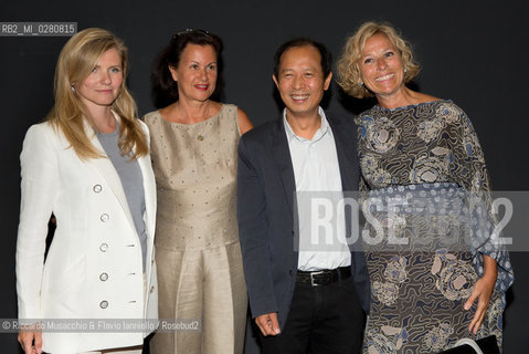 Roma, Museo del MAXXI 29 08 2013..Conferenza stampa di presentazione del Direttore Artistico Hou Hanru. nella foto: da sin.Beatrice Trussardi, Monique Veaute, Hou Hanru e Giovanna Melandri. ©Riccardo Musacchio & Flavio Ianniello/Rosebud2