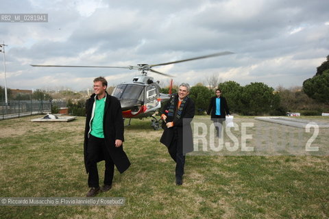 Roma, Auditorium Parco della Musica 18 12 2008.Festival delle Scienze LUniverso. nella foto: Helicopter Quartet di Karlheinz Stockhausen, Quartetto Arditti, quattro elicotteri in volo, Alvise Vidolin regia audio.  ©Riccardo Musacchio & Flavio Ianniello/Rosebud2