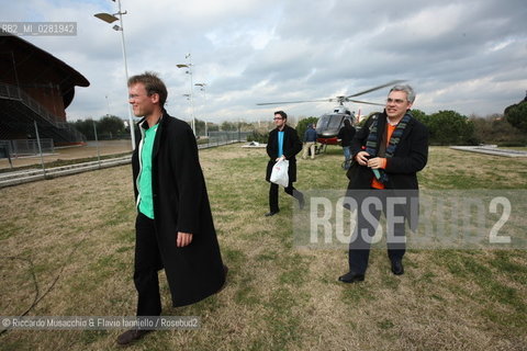Roma, Auditorium Parco della Musica 18 12 2008.Festival delle Scienze LUniverso. nella foto: Helicopter Quartet di Karlheinz Stockhausen, Quartetto Arditti, quattro elicotteri in volo, Alvise Vidolin regia audio.  ©Riccardo Musacchio & Flavio Ianniello/Rosebud2