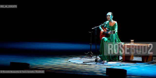 Rome, Auditorium  Music Park Sept 22 2013.Brazilian singer/composer Adriana Calcanhotto in concert. ©Riccardo Musacchio & Flavio Ianniello/Rosebud2