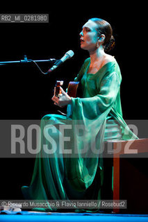 Rome, Auditorium  Music Park Sept 22 2013.Brazilian singer/composer Adriana Calcanhotto in concert. ©Riccardo Musacchio & Flavio Ianniello/Rosebud2