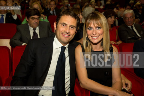 Roma, Auditorium parco della Musica 26 09 2013..Omaggio a Trovajoli .Orchestra e Coro dellAccademia Nazionale di Santa Cecilia.Franco Petracchi direttore.Enrico Pieranunzi pianoforte.Massimo Quarta violino.Nella foto: Serena Autieri e il marito Enrico Griselli. ©Riccardo Musacchio & Flavio Ianniello/Rosebud2