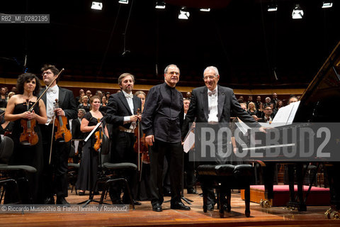 Roma, Auditorium parco della Musica 26 09 2013..Omaggio a Trovajoli .Orchestra e Coro dellAccademia Nazionale di Santa Cecilia.Franco Petracchi direttore.Enrico Pieranunzi pianoforte.Massimo Quarta violino. ©Riccardo Musacchio & Flavio Ianniello/Rosebud2