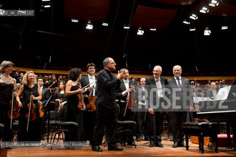 Roma, Auditorium parco della Musica 26 09 2013..Omaggio a Trovajoli .Orchestra e Coro dellAccademia Nazionale di Santa Cecilia.Franco Petracchi direttore.Enrico Pieranunzi pianoforte.Massimo Quarta violino. ©Riccardo Musacchio & Flavio Ianniello/Rosebud2