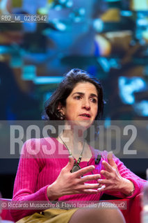 Roma, Auditorium Parco della Musica 14 03 2013.Libri Come. Festa del Libro e della lettura.A caccia del bosone di Higgs.Nella foto: Fabiola Gianotti. ©Riccardo Musacchio & Flavio Ianniello/Rosebud2