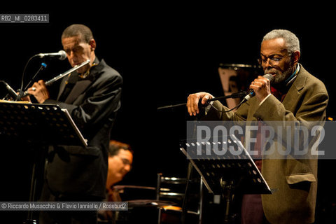 Rome, Auditorium Music park  Oct 28 2013.Roma Jazz Festival 2013 Speech .African-American writer of poetry, drama, fiction, essays, and music criticism Amiri Baraka in concert:  Word Music. ©Riccardo Musacchio & Flavio Ianniello/Rosebud2