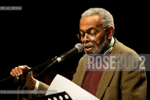 Rome, Auditorium Music park  Oct 28 2013.Roma Jazz Festival 2013 Speech .African-American writer of poetry, drama, fiction, essays, and music criticism Amiri Baraka in concert:  Word Music. ©Riccardo Musacchio & Flavio Ianniello/Rosebud2