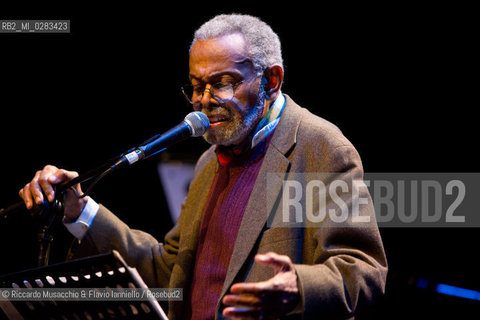 Rome, Auditorium Music park  Oct 28 2013.Roma Jazz Festival 2013 Speech .African-American writer of poetry, drama, fiction, essays, and music criticism Amiri Baraka in concert:  Word Music. ©Riccardo Musacchio & Flavio Ianniello/Rosebud2