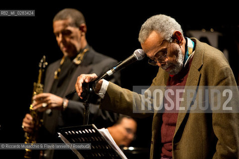 Rome, Auditorium Music park  Oct 28 2013.Roma Jazz Festival 2013 Speech .African-American writer of poetry, drama, fiction, essays, and music criticism Amiri Baraka in concert:  Word Music. ©Riccardo Musacchio & Flavio Ianniello/Rosebud2