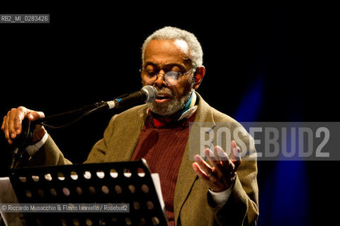 Rome, Auditorium Music park  Oct 28 2013.Roma Jazz Festival 2013 Speech .African-American writer of poetry, drama, fiction, essays, and music criticism Amiri Baraka in concert:  Word Music. ©Riccardo Musacchio & Flavio Ianniello/Rosebud2