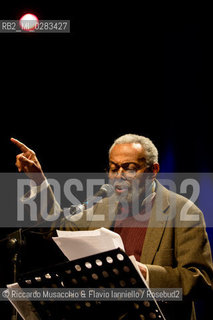 Rome, Auditorium Music park  Oct 28 2013.Roma Jazz Festival 2013 Speech .African-American writer of poetry, drama, fiction, essays, and music criticism Amiri Baraka in concert:  Word Music. ©Riccardo Musacchio & Flavio Ianniello/Rosebud2
