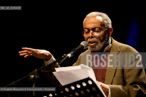 Rome, Auditorium Music park  Oct 28 2013.Roma Jazz Festival 2013 Speech .African-American writer of poetry, drama, fiction, essays, and music criticism Amiri Baraka in concert:  Word Music. ©Riccardo Musacchio & Flavio Ianniello/Rosebud2