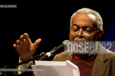 Rome, Auditorium Music park  Oct 28 2013.Roma Jazz Festival 2013 Speech .African-American writer of poetry, drama, fiction, essays, and music criticism Amiri Baraka in concert:  Word Music. ©Riccardo Musacchio & Flavio Ianniello/Rosebud2