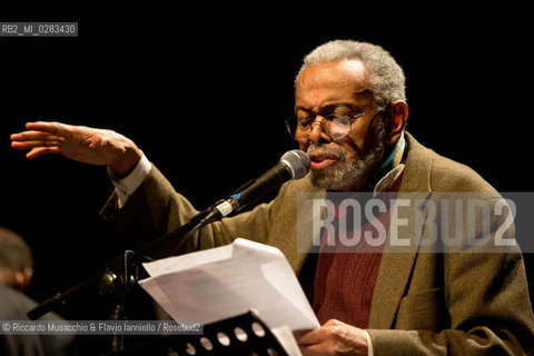 Rome, Auditorium Music park  Oct 28 2013.Roma Jazz Festival 2013 Speech .African-American writer of poetry, drama, fiction, essays, and music criticism Amiri Baraka in concert:  Word Music. ©Riccardo Musacchio & Flavio Ianniello/Rosebud2