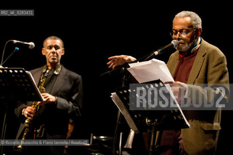 Rome, Auditorium Music park  Oct 28 2013.Roma Jazz Festival 2013 Speech .African-American writer of poetry, drama, fiction, essays, and music criticism Amiri Baraka in concert:  Word Music. ©Riccardo Musacchio & Flavio Ianniello/Rosebud2