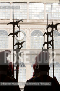 Città del Vaticano, 08 11 2013.Udienza del Santo Padre, Papa Francesco al Presidente della Repubblica del Costa Rica, S.E. la Sig.ra laura CHINCHILLA.Nella foto: Guardie Svizzere. ©Riccardo Musacchio & Flavio Ianniello/Rosebud2