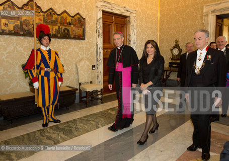 Città del Vaticano, 08 11 2013.Udienza del Santo Padre, Papa Francesco al Presidente della Repubblica del Costa Rica, S.E. la Sig.ra laura CHINCHILLA. ©Riccardo Musacchio & Flavio Ianniello/Rosebud2