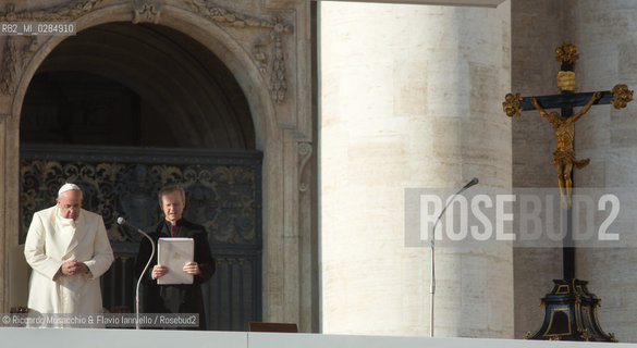 Città del Vaticano, Piazza San Pietro 11 12  2013.Udienza Generale Pontificia presieduta.da Sua Santità Papa Francesco. ©Riccardo Musacchio & Flavio Ianniello/Rosebud2