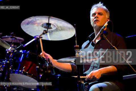 Roma, Auditorium Parco della Musica 21 11 2013.Area 40th Anniversary Tour 2013/2014.Patrizio Fariselli piano, synth.Paolo Tofani chitarra, elettronica.Ares Tavolazzi contrabbasso, basso elettrico.Walter Paoli batteria.. ©Riccardo Musacchio & Flavio Ianniello/Rosebud2