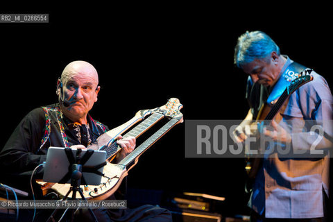 Roma, Auditorium Parco della Musica 21 11 2013.Area 40th Anniversary Tour 2013/2014.Patrizio Fariselli piano, synth.Paolo Tofani chitarra, elettronica.Ares Tavolazzi contrabbasso, basso elettrico.Walter Paoli batteria.. ©Riccardo Musacchio & Flavio Ianniello/Rosebud2