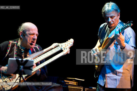 Roma, Auditorium Parco della Musica 21 11 2013.Area 40th Anniversary Tour 2013/2014.Patrizio Fariselli piano, synth.Paolo Tofani chitarra, elettronica.Ares Tavolazzi contrabbasso, basso elettrico.Walter Paoli batteria.. ©Riccardo Musacchio & Flavio Ianniello/Rosebud2