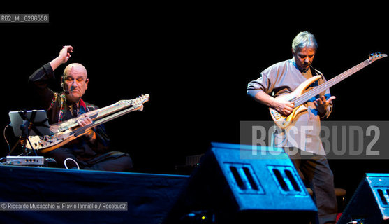 Roma, Auditorium Parco della Musica 21 11 2013.Area 40th Anniversary Tour 2013/2014.Patrizio Fariselli piano, synth.Paolo Tofani chitarra, elettronica.Ares Tavolazzi contrabbasso, basso elettrico.Walter Paoli batteria.. ©Riccardo Musacchio & Flavio Ianniello/Rosebud2