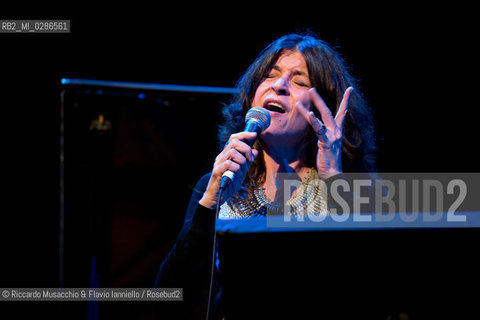 Roma, Auditorium Parco della Musica 21 11 2013.Area 40th Anniversary Tour 2013/2014.Patrizio Fariselli piano, synth.Paolo Tofani chitarra, elettronica.Ares Tavolazzi contrabbasso, basso elettrico.Walter Paoli batteria..Guest: Maria Pia De Vito. ©Riccardo Musacchio & Flavio Ianniello/Rosebud2