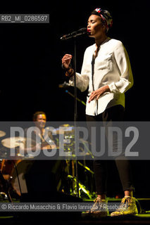 Roma, Auditorium Parco della Musica 06 12 2013.Imany in concerto..Nadia Mladjao voce .opening act: Faada Freddy. ©Riccardo Musacchio & Flavio Ianniello/Rosebud2