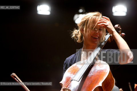 Roma Auditorium parco della Musica 07 02 2014.Stagione di Musica Sinfonica.Orchestra dellAccademia Nazionale di Santa Cecilia.Antonio Pappano direttore.Sol Gabetta violoncello. ©Riccardo Musacchio & Flavio Ianniello/Rosebud2