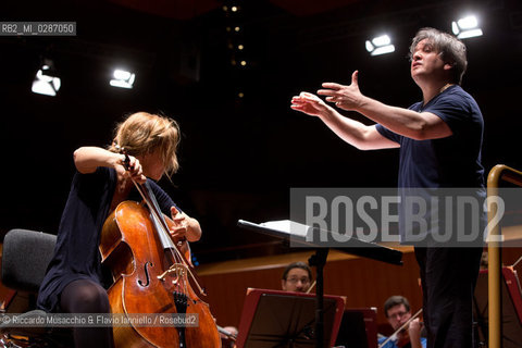 Roma Auditorium parco della Musica 07 02 2014.Stagione di Musica Sinfonica.Orchestra dellAccademia Nazionale di Santa Cecilia.Antonio Pappano direttore.Sol Gabetta violoncello. ©Riccardo Musacchio & Flavio Ianniello/Rosebud2