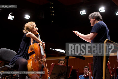 Roma Auditorium parco della Musica 07 02 2014.Stagione di Musica Sinfonica.Orchestra dellAccademia Nazionale di Santa Cecilia.Antonio Pappano direttore.Sol Gabetta violoncello. ©Riccardo Musacchio & Flavio Ianniello/Rosebud2