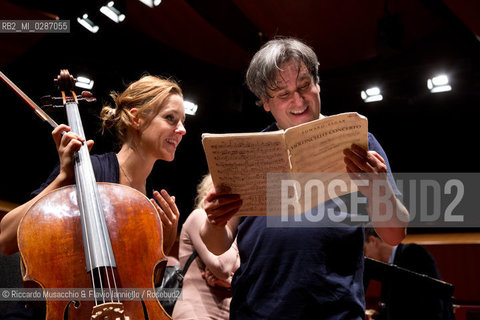 Roma Auditorium parco della Musica 07 02 2014.Stagione di Musica Sinfonica.Orchestra dellAccademia Nazionale di Santa Cecilia.Antonio Pappano direttore.Sol Gabetta violoncello. ©Riccardo Musacchio & Flavio Ianniello/Rosebud2