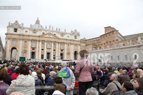 Città del Vaticano, Piazza San Pietro 19 02 2014.Udienza Generale presieduta da Sua santità Papa Francesco. ©Riccardo Musacchio & Flavio Ianniello/Rosebud2