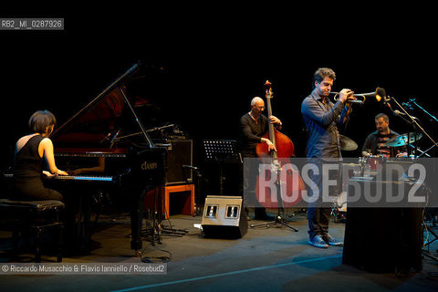 Roma, Auditorium Parco della Musica 27 11 2013.Chihiro Yamanaka Trio After Hours  .Chihiro Yamanaka  pianoforte.Aldo Vigorito  contrabbasso.Mikey Salgarello batteria..special guest Luca Aquino tromba. ©Riccardo Musacchio & Flavio Ianniello/Rosebud2