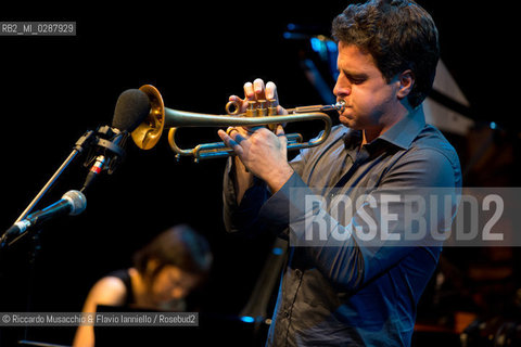Roma, Auditorium Parco della Musica 27 11 2013.Chihiro Yamanaka Trio After Hours  .Chihiro Yamanaka  pianoforte.Aldo Vigorito  contrabbasso.Mikey Salgarello batteria..special guest Luca Aquino tromba. ©Riccardo Musacchio & Flavio Ianniello/Rosebud2