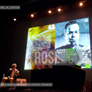 Roma, Auditorium Parco della Musica 18 10 2013.Roma Jazz Festival 2013 Speech .Paolo Fresu, Martux_m 101 Microlezioni di Jazz..Paolo Fresu tromba.Martux_m  aka  Maurizio Martusciello  elettronica . ©Riccardo Musacchio & Flavio Ianniello/Rosebud2