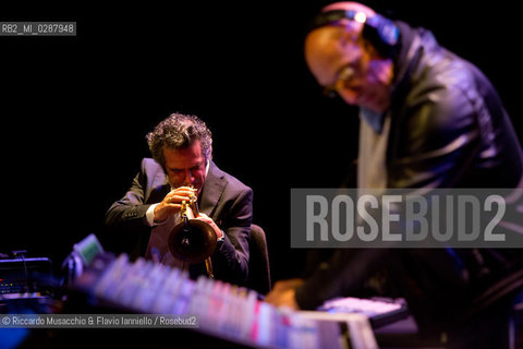 Roma, Auditorium Parco della Musica 18 10 2013.Roma Jazz Festival 2013 Speech .Paolo Fresu, Martux_m 101 Microlezioni di Jazz..Paolo Fresu tromba.Martux_m  aka  Maurizio Martusciello  elettronica . ©Riccardo Musacchio & Flavio Ianniello/Rosebud2