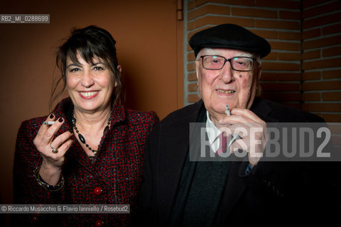 Roma, Auditorium Parco della Musica 17 03 2013.Libri Come, Festa del Libro e della Lettura. .Nella foto: Serena Dandini e Andrea Camilleri. ©Riccardo Musacchio & Flavio Ianniello/Rosebud2